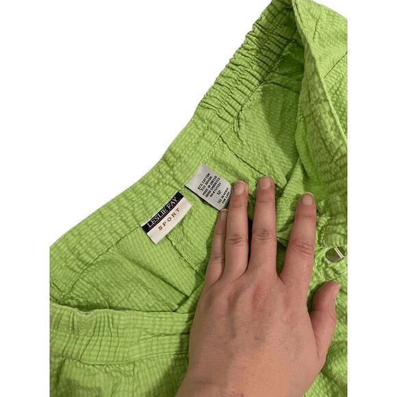 Lesile Fay Sport Lime Green "Options" Trousers Size 12 - Picture 4 of 5
